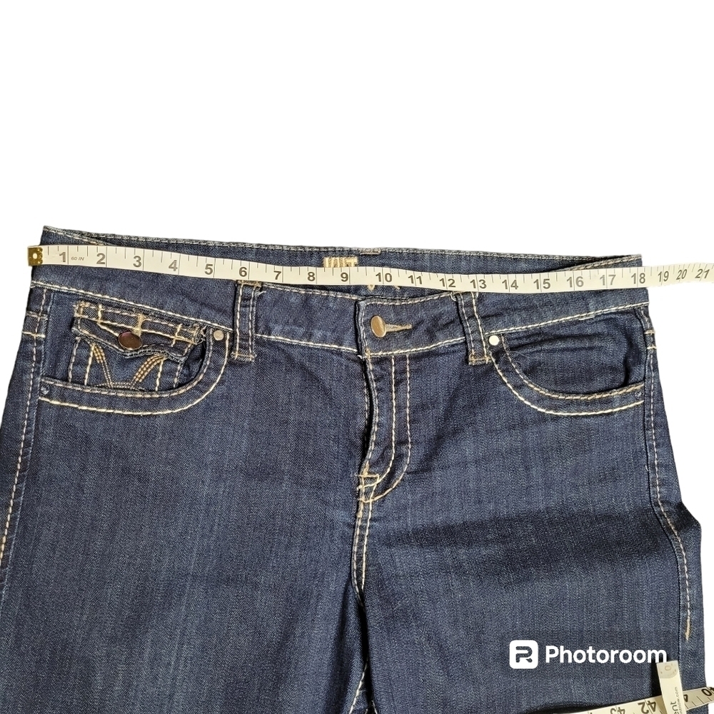 Kut From‎ The Kloth Heavy Stitch Bootcut Blue Denim Jeans Size 12 - Picture 10 of 12